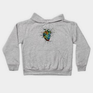 Colorful Anatomical Heart, Human Anatomy artery Kids Hoodie